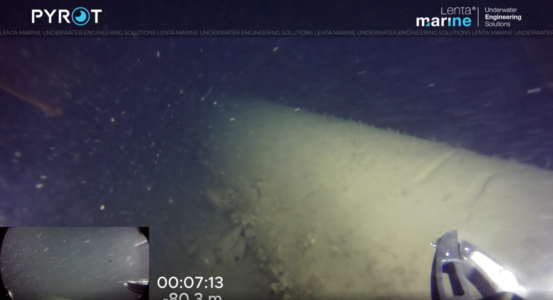 80 Metrede ROV ile Deniz Tabanı Boru Hattı Denetimi